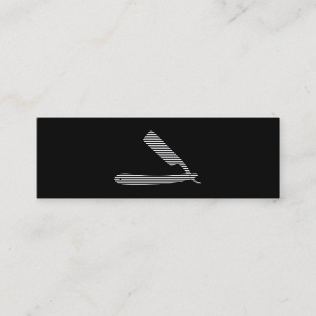 Carte De Visite Mini rayures de rasoir (Devant)