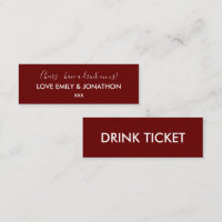 Réception de mariage simple Billet Boisson Bourgog