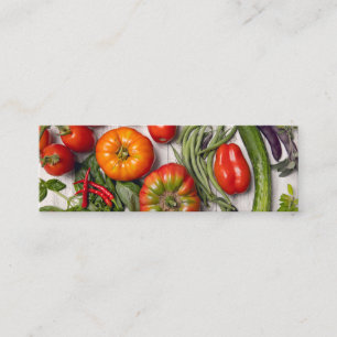 Carte De Visite Mini Récolte de légumes et d'herbes