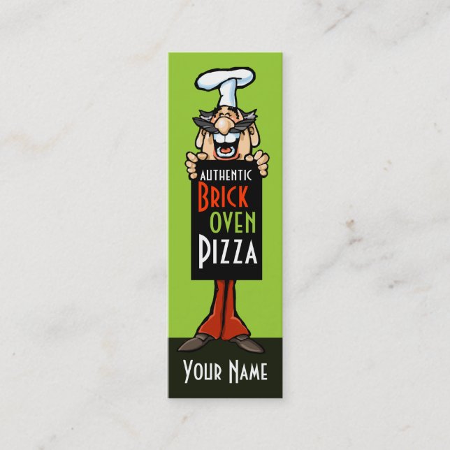 Carte De Visite Mini Restaurant d'Italien de chef de pizzeria (Devant)
