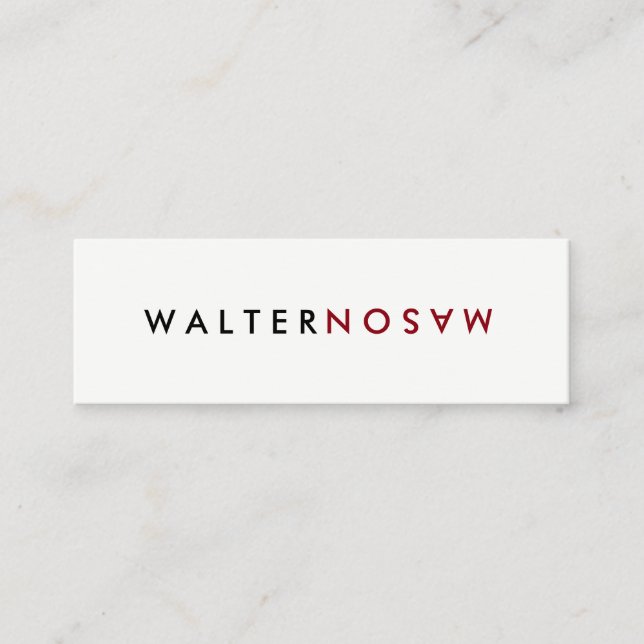 Carte De Visite Mini Retourner lettre (Devant)