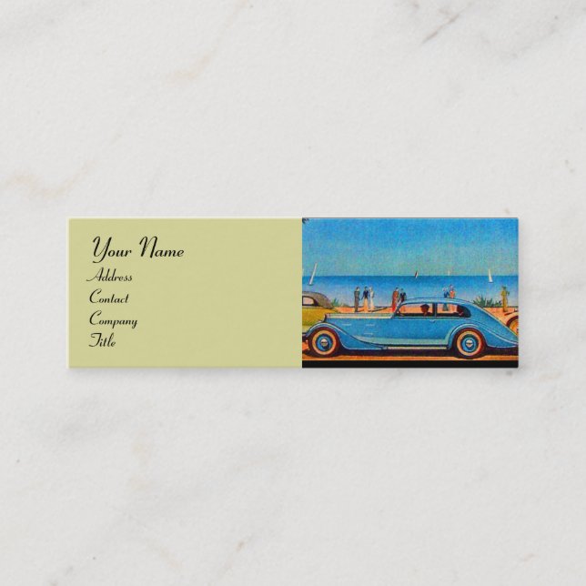 Carte De Visite Mini RETRO CARS - réparation automobile (Devant)