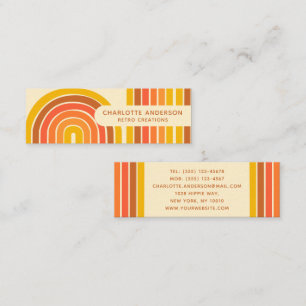 Carte De Visite Mini Retro Vintage Wave Nom Abstrait tendance