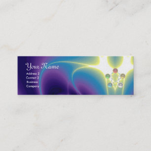 CARTE DE VISITE MINI RODE D'ASCLEPIUS, 7 CHAKRAS, YOGA, ÉNERGIE SPIRITU