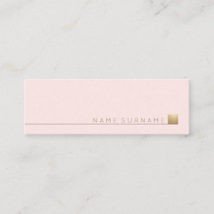 Carte De Visite Mini Rose en pastel d'accent minimaliste élégant