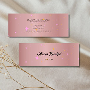 Carte De Visite Mini Rose Esthétique Gold Script Calligraphie