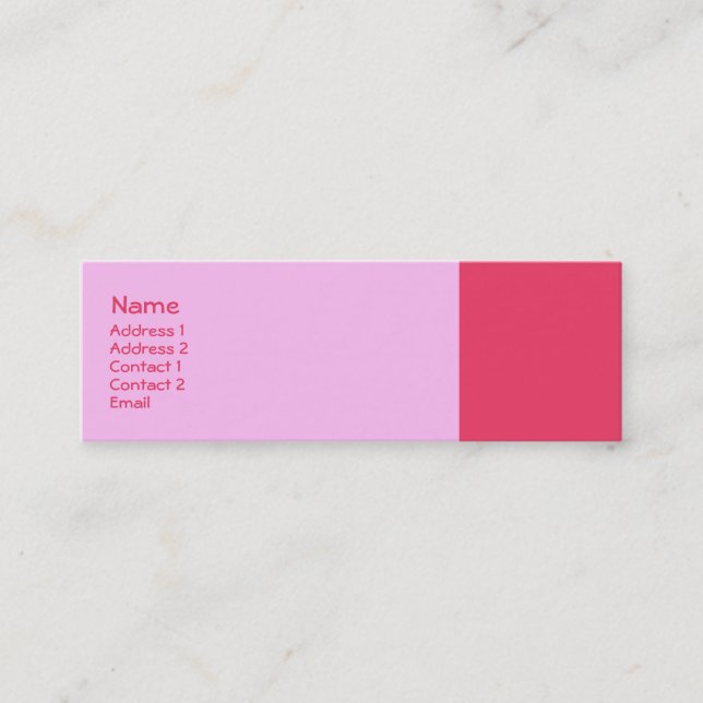 Carte De Visite Mini Rose simple (Devant)