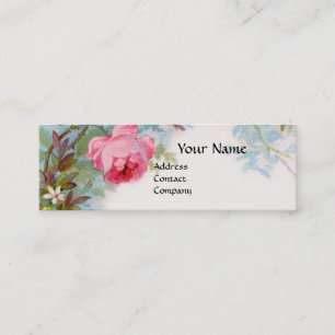 Carte De Visite Mini ROSES & JASMINES MONOGRAMME GEM vert