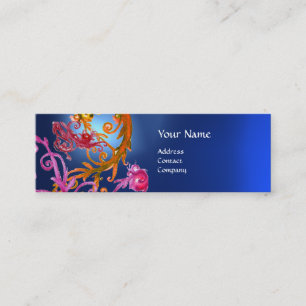 Carte De Visite Mini ROUGE BERRIES SWIRLS GEMSTONE bleu