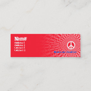 Carte De Visite Mini Rouge de paix - maigre
