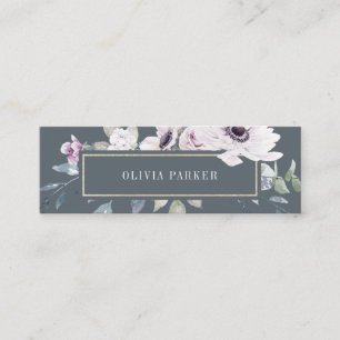 Carte De Visite Mini Rougissent et floraux doucement violets sur