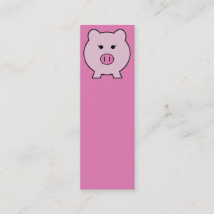 Carte De Visite Mini Sadie le cochon rose ~ Cute Girly Kawaii