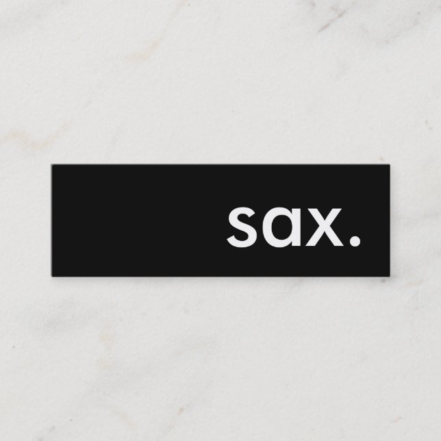 Carte De Visite Mini sax. (Devant)
