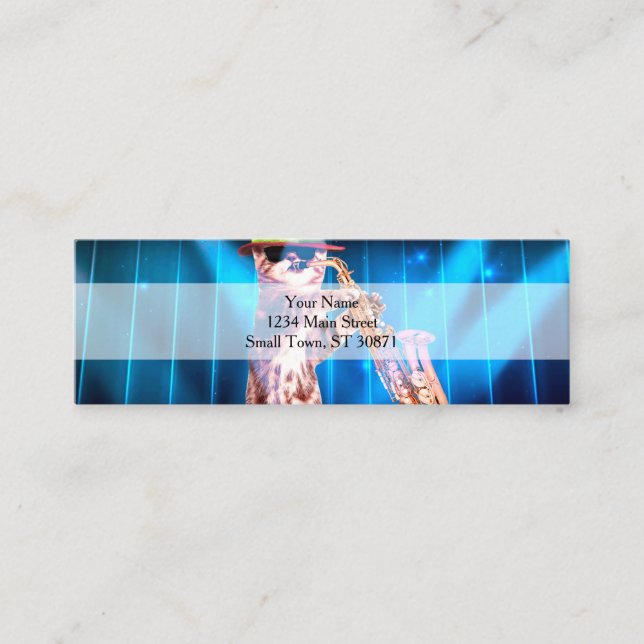 Carte De Visite Mini Saxophoniste (Devant)