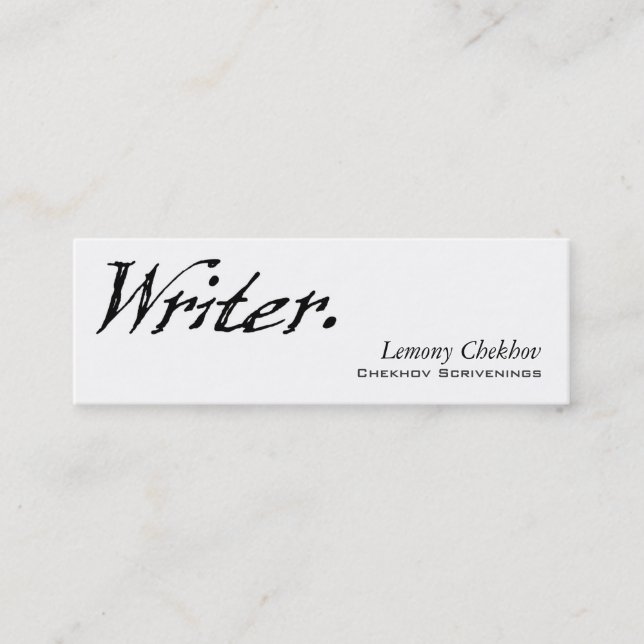 Carte De Visite Mini Score de l'auteur quatre (Devant)