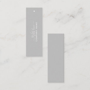 Carte De Visite Mini Script simple - Balises cadeaux argent et blanc