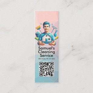 Carte De Visite Mini Service de nettoyage de maison moderne et de ménag