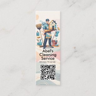 Carte De Visite Mini Service de nettoyage de maison moderne et de ménag
