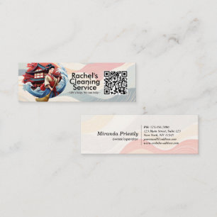 Carte De Visite Mini Service de nettoyage de maison moderne femme de mé