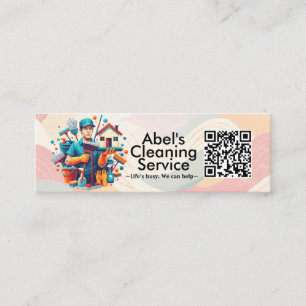 Carte De Visite Mini Service de nettoyage de maison moderne ménage