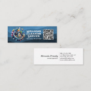 Carte De Visite Mini Service de nettoyage de maison moderne ménage