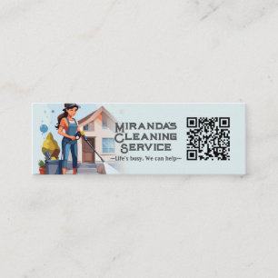 Carte De Visite Mini Service de nettoyage de maison moderne ménage