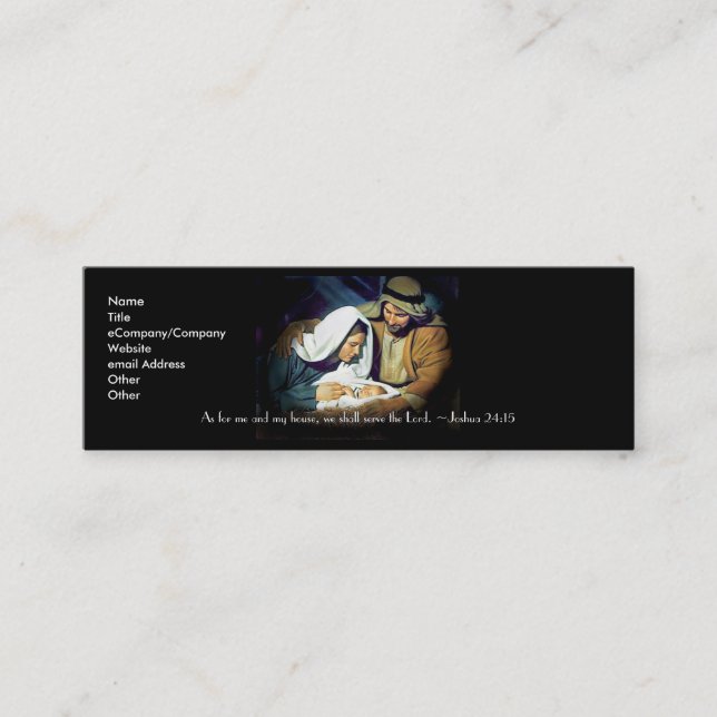 Carte De Visite Mini Servir le Seigneur (Devant)