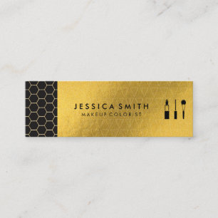 Carte De Visite Mini Shimmer géométrique or   Hex Trim MUA