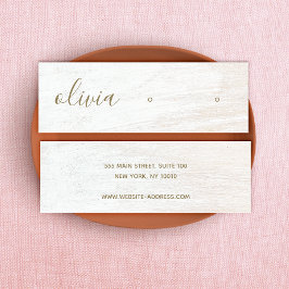 Carte De Visite Mini Signature Script Bois blanc Écran d'oreille Mini B