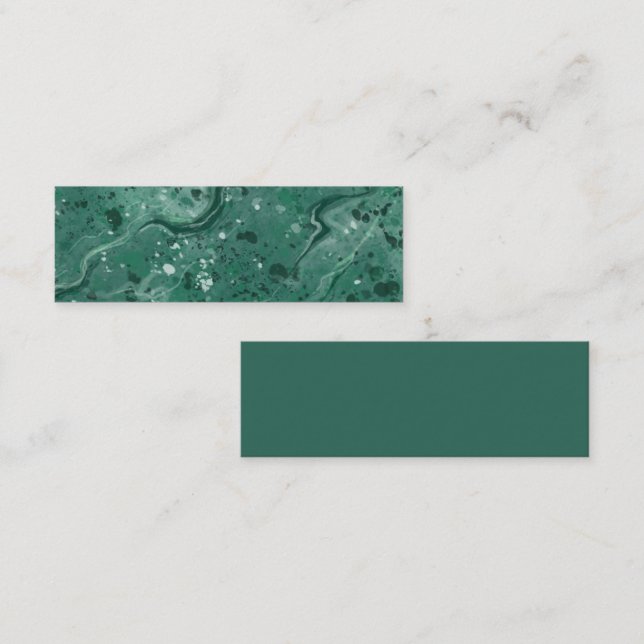 Carte De Visite Mini Signets en marbre vert (Devant / Derrière)