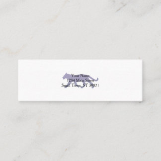 Carte De Visite Mini Silhouette de panthère violette - Choisir la coule