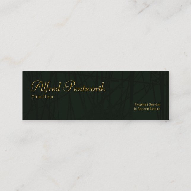 Carte De Visite Mini Silhouette Reed Plantes Lines Chauffeur (Devant)