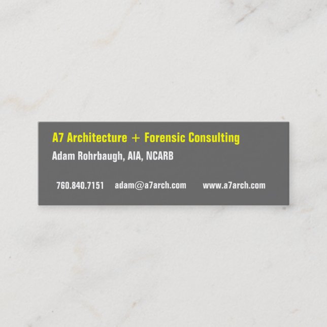 Carte De Visite Mini Simple - moderne (Devant)