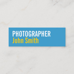 Carte De Visite Mini Simple photographe de typographie minimaliste