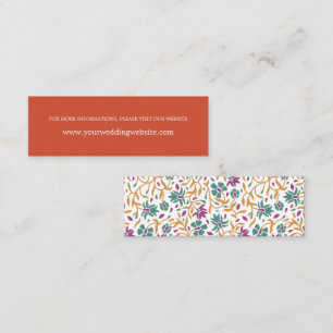 Carte De Visite Mini Site Mariage en ligne Orange Flower indien