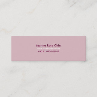 Carte De Visite Mini Slim Pink Business Card