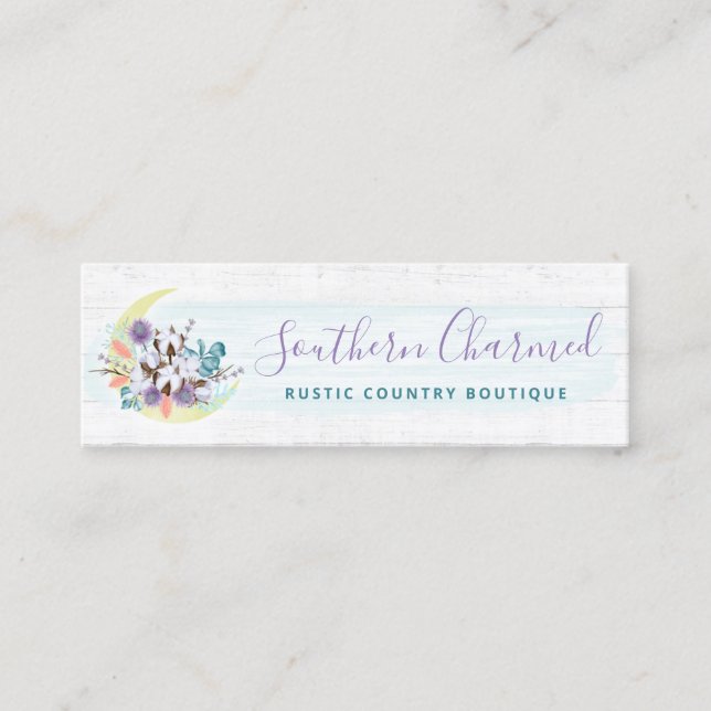 Carte De Visite Mini Southern Floral Cotton Moon & Wood Social Media (Devant)