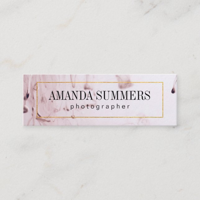 Carte De Visite Mini Splatter Abstrait | Photographie (Devant)