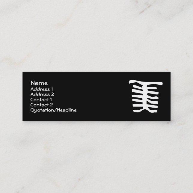 Carte De Visite Mini Squelette (Devant)