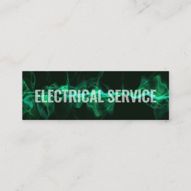 Carte De Visite Mini Striking Electrical Lightning Wave Electrician (Devant)