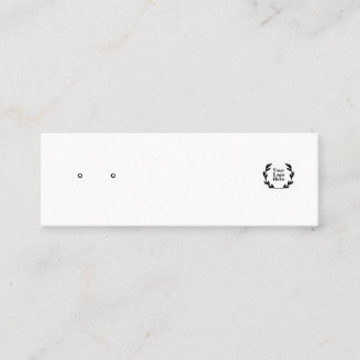 Carte De Visite Mini Stud Earring Display Card | White Jewelery Display