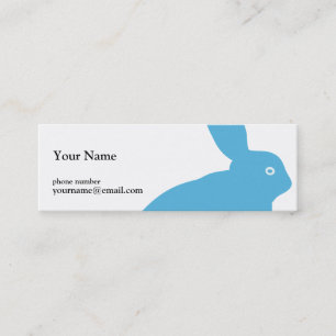 Carte De Visite Mini Studio bleu de lapin