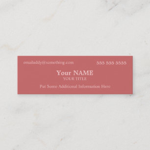 Carte De Visite Mini Style Mauve