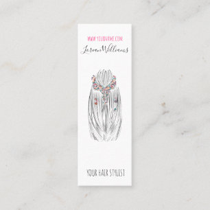 Carte De Visite Mini Styliste Pastel Hair Styliste Braid Hairstyle Fleu