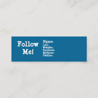 Carte De Visite Mini Suivez-moi ! Gazouillement