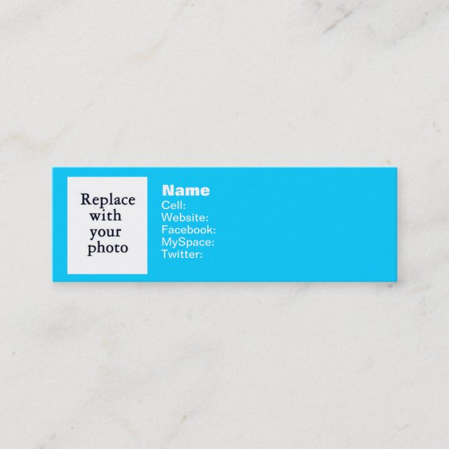 Carte De Visite Mini Suivez-moi ! Gazouillement 2 (Devant)