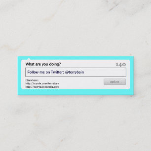 Carte De Visite Mini Suivez-moi les médias sociaux