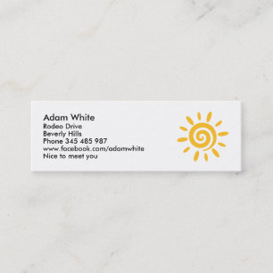 Carte De Visite Mini Sun