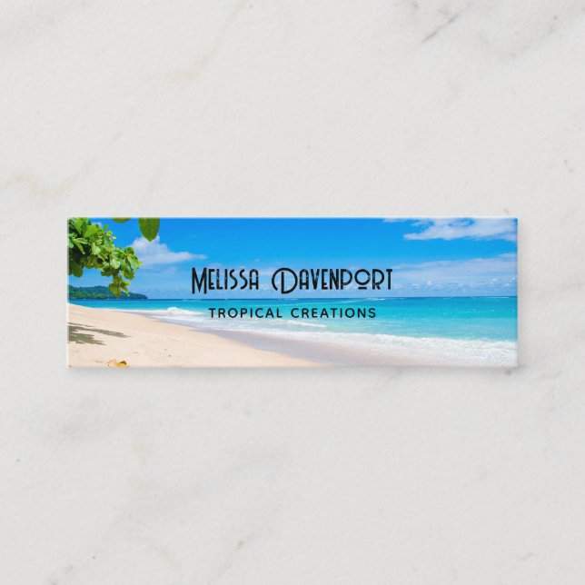 Carte De Visite Mini Sun Sand et Surf Tropical Beach (Devant)