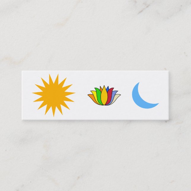 Carte De Visite Mini Symboles Yoga auto-réalisateurs (Devant)